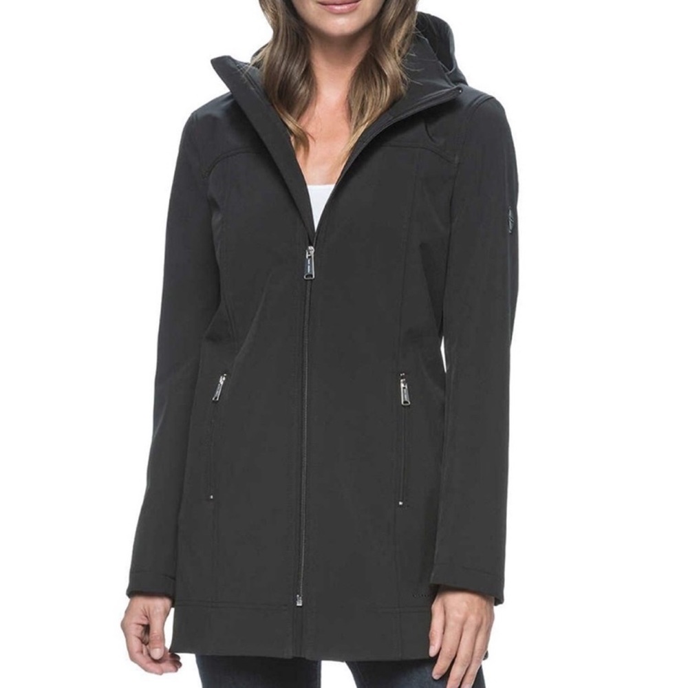 Andrew Marc Water Repellent/Detachable Hood/4 Way Stretch Jacket Size XL